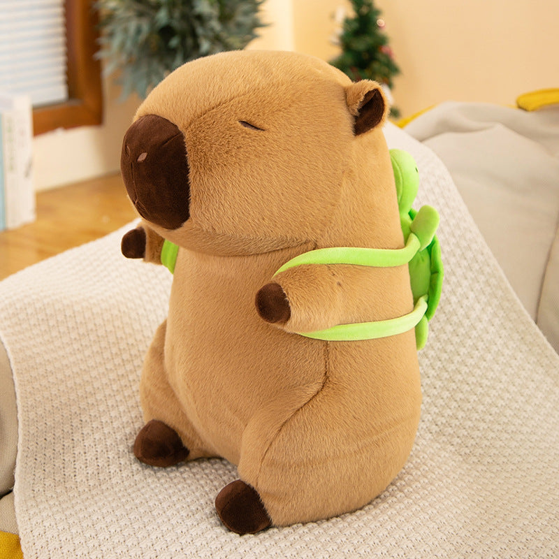 Charming Capybara Plush Toy with Turtle Backpack - Various Sizes | Exclusive Designs