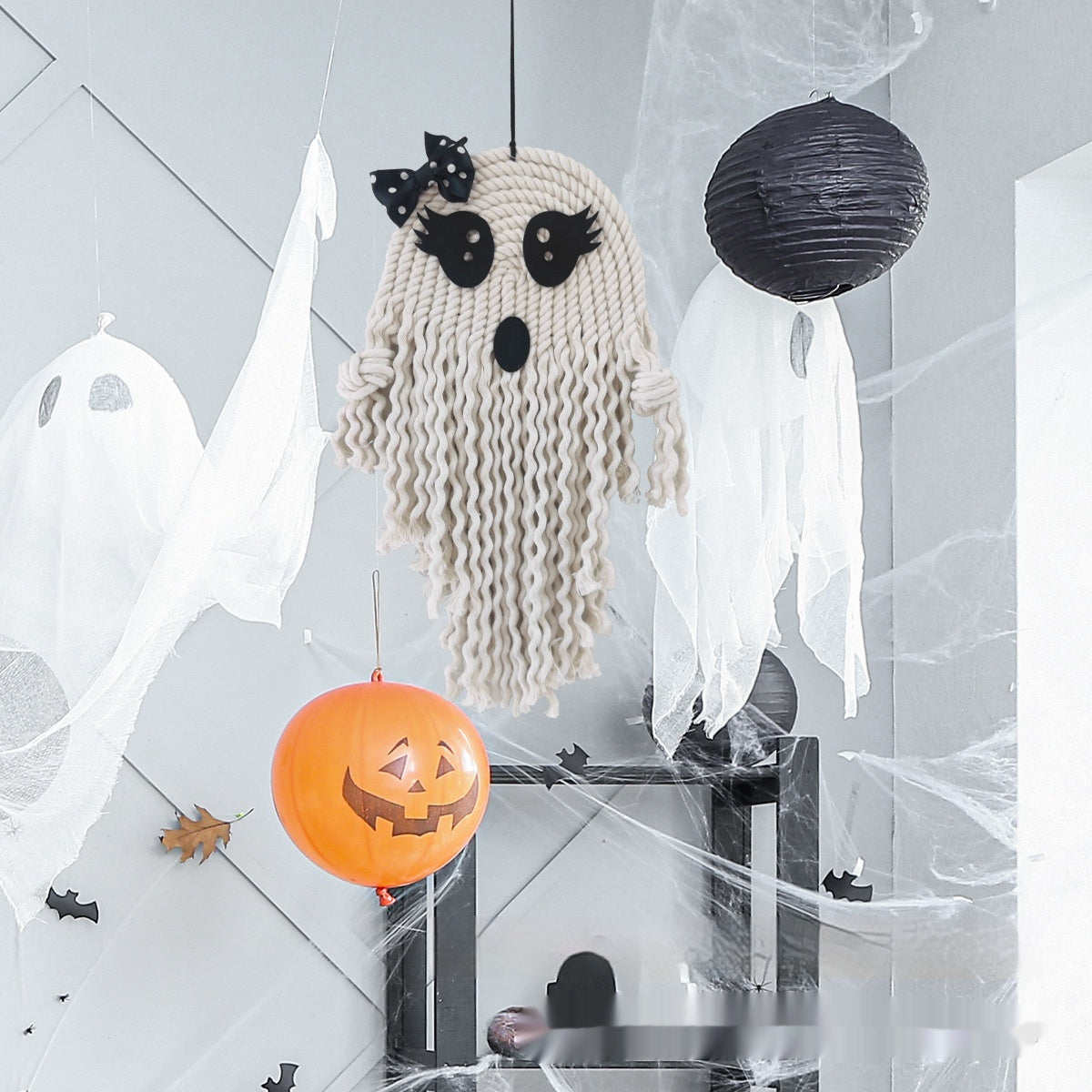 Cute White Ghost Pendant | Unique Halloween Decoration & Gift