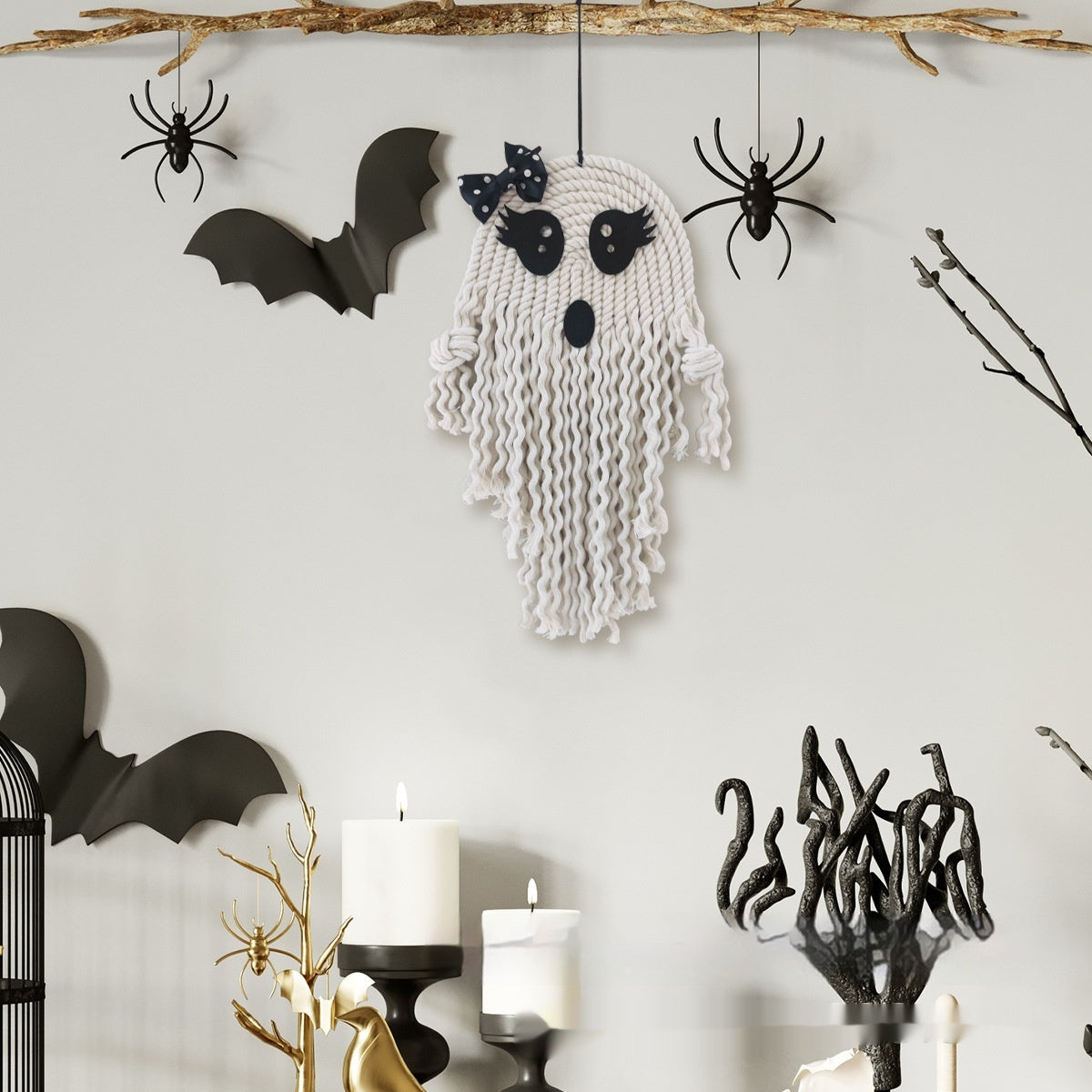 Cute White Ghost Pendant | Unique Halloween Decoration & Gift