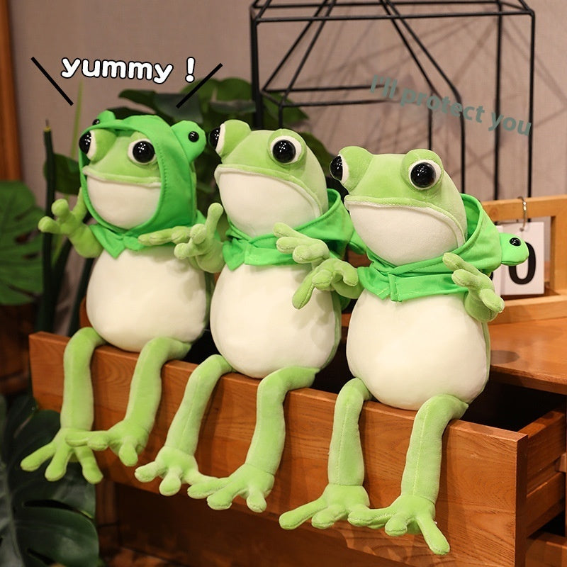 Unique Hugging Frog Plush Pillow - Adorable Gift for All Ages