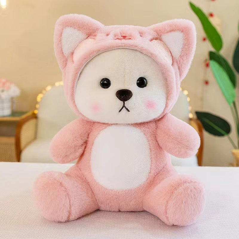 Huggable Bear Plush with Interchangeable Hats