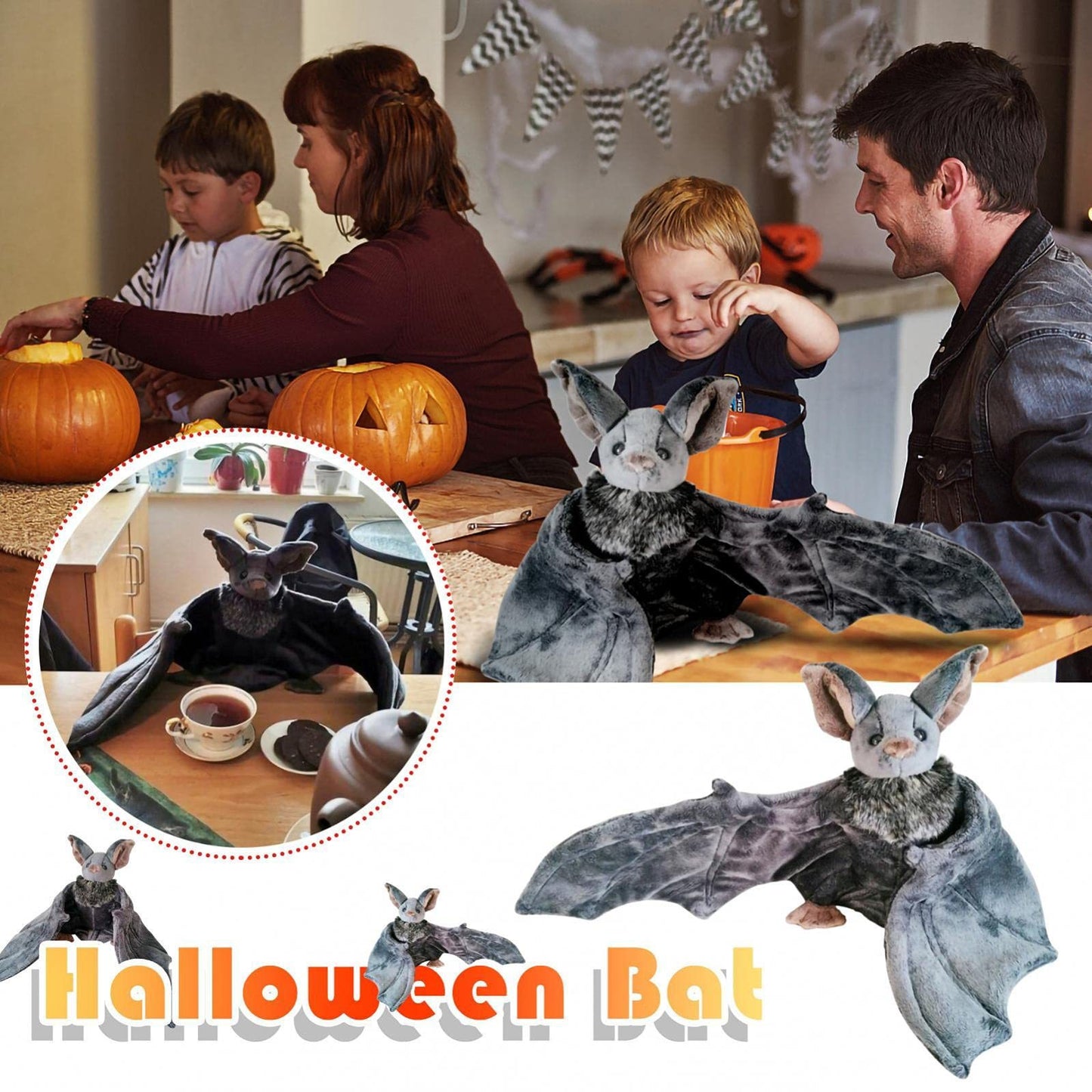Adorable Plush Halloween Decoration bat