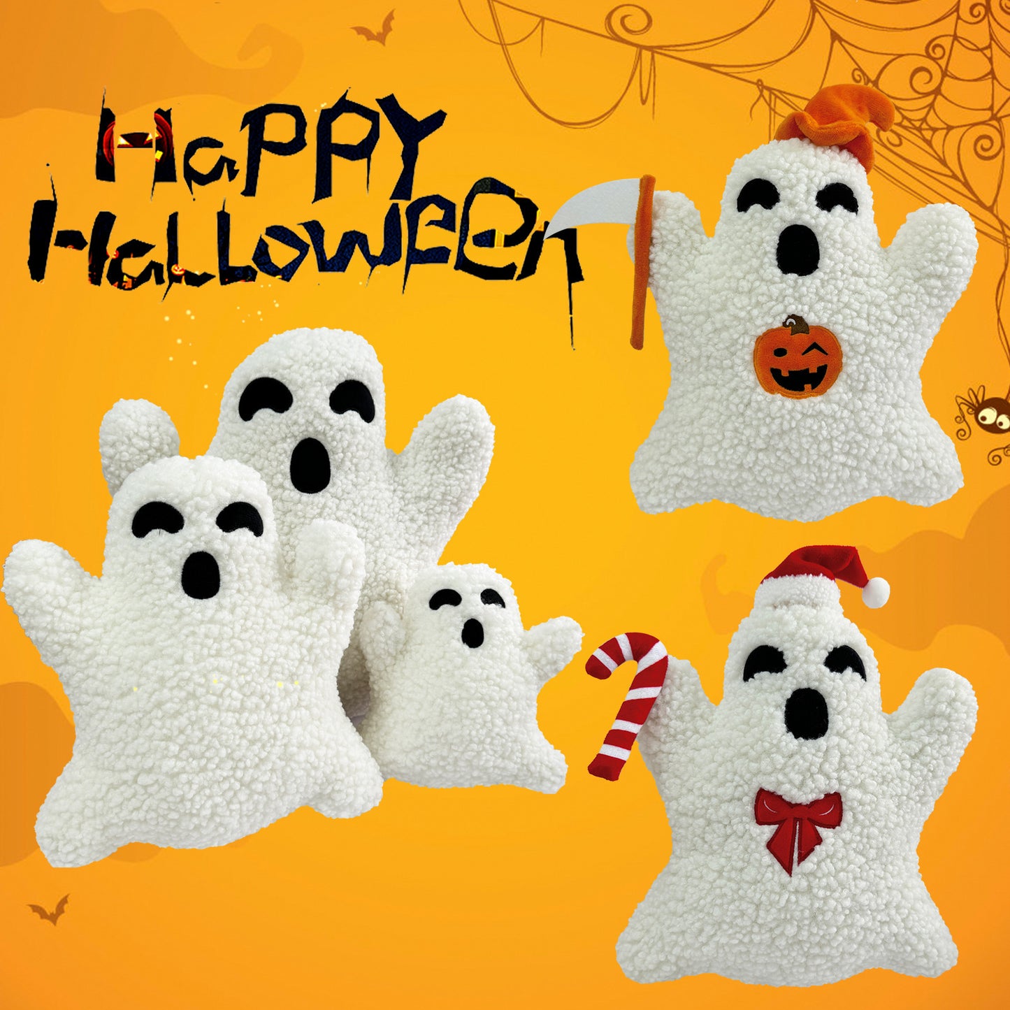 Cute Ghost Plush Pillow | Halloween Decor & Unique Gift