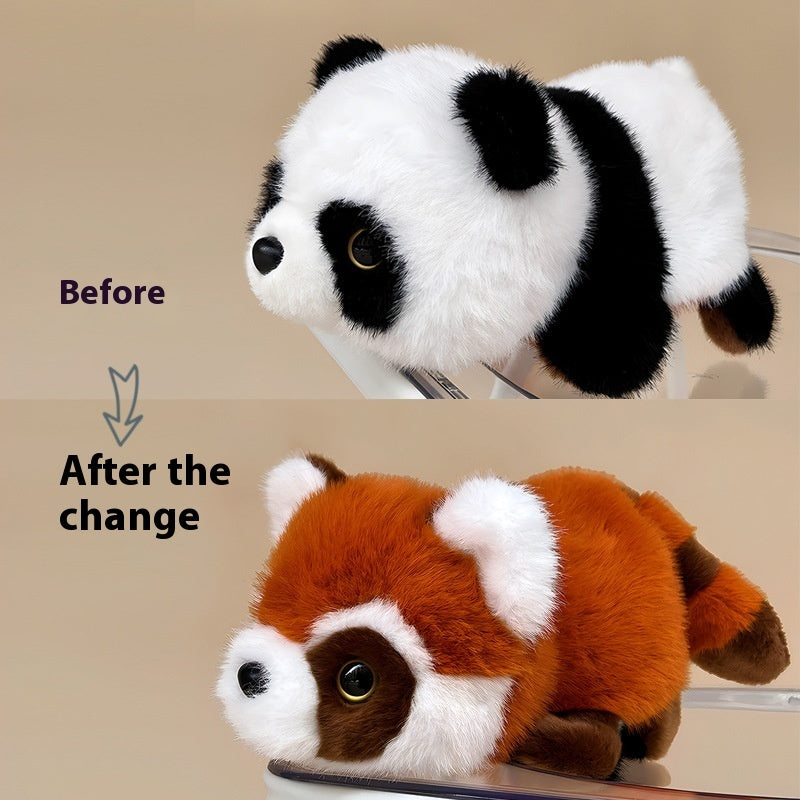 Transformable Panda Plush Toy-From a cute panda into a little red panda