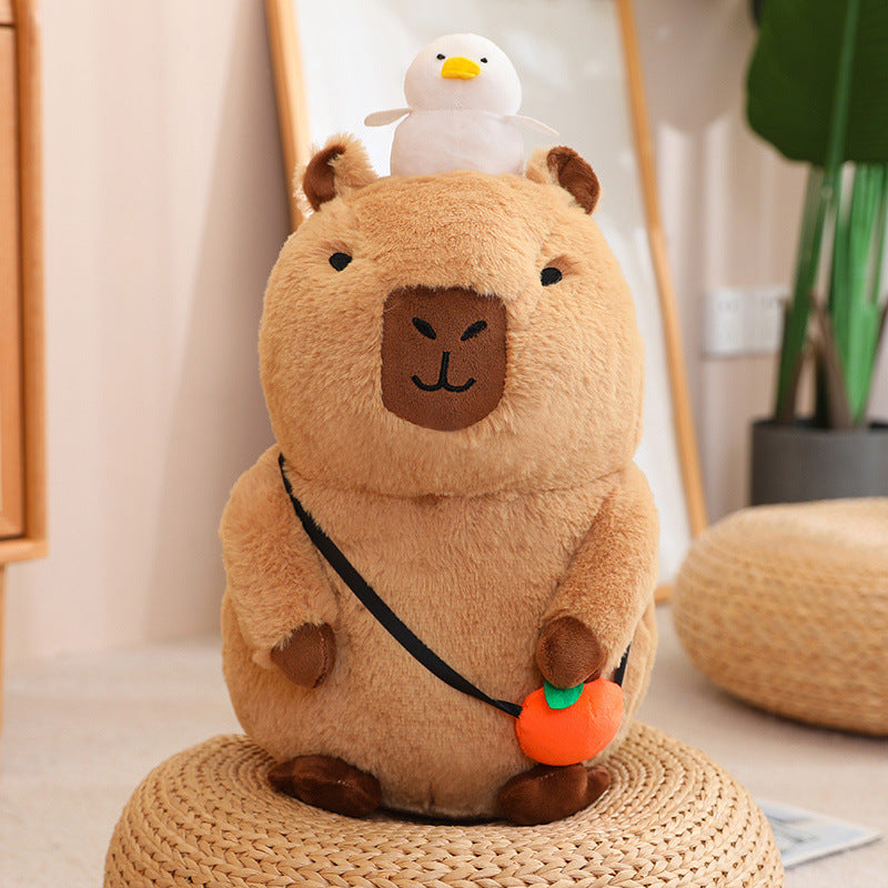 Unique Capybara Plush Toy - Standing and Lying Options Adorable Capybara Plush Toys - Lucky Orange Included | Exclusive Designs