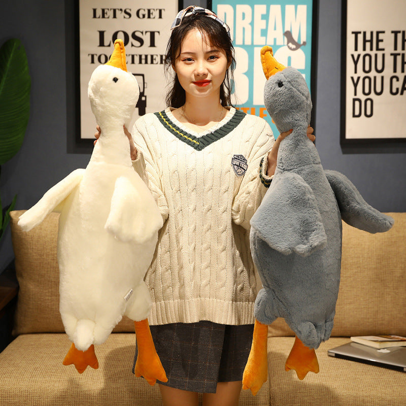Plush Pillow Giant White Goose