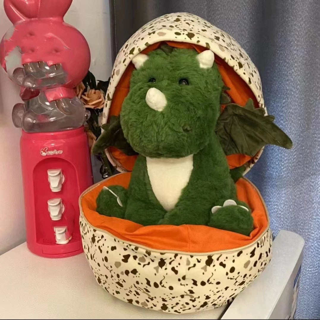 Surprise Dinosaur Egg Plush Toy with Weighted Dinosaur Inside