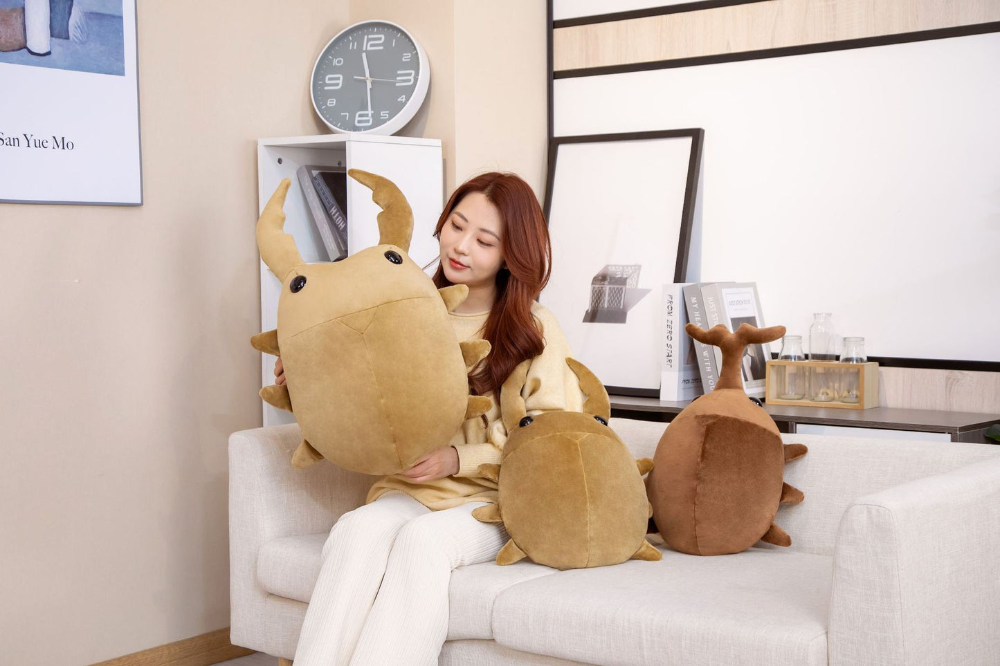 Insect Series Plush Toy Pillow Bug Japanese Rhinoceros Beetle Giraffe Shovel Large Doll