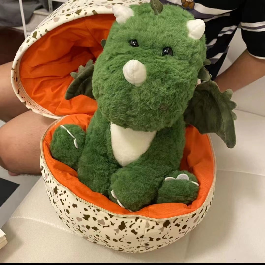 Surprise Dinosaur Egg Plush Toy with Weighted Dinosaur Inside