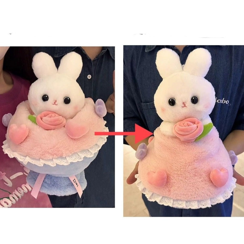 Rabbit Bouquet reversible Bunny Plush