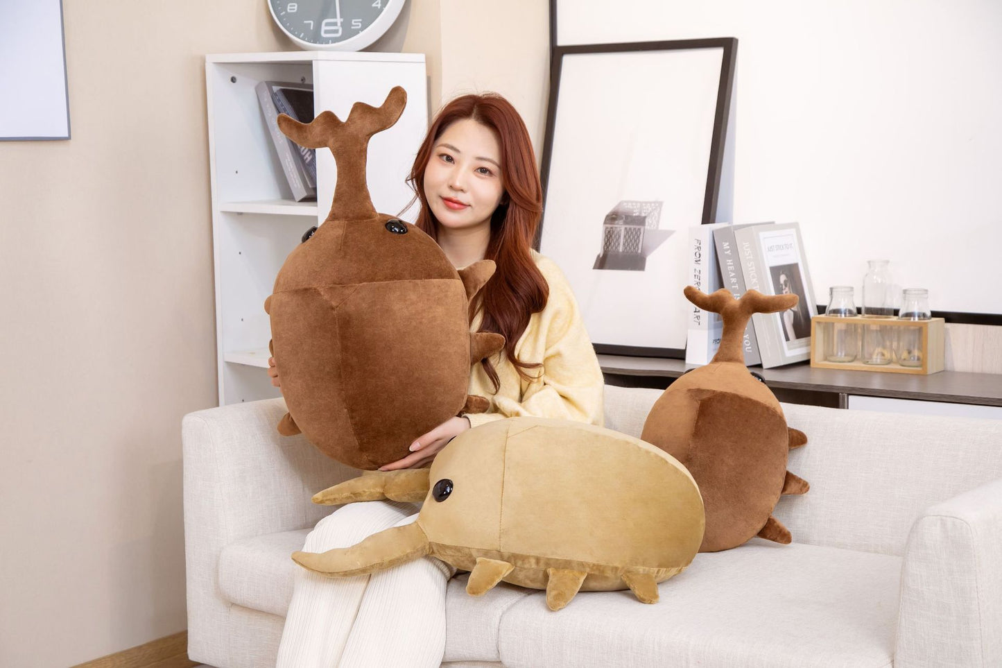 Insect Series Plush Toy Pillow Bug Japanese Rhinoceros Beetle Giraffe Shovel Large Doll