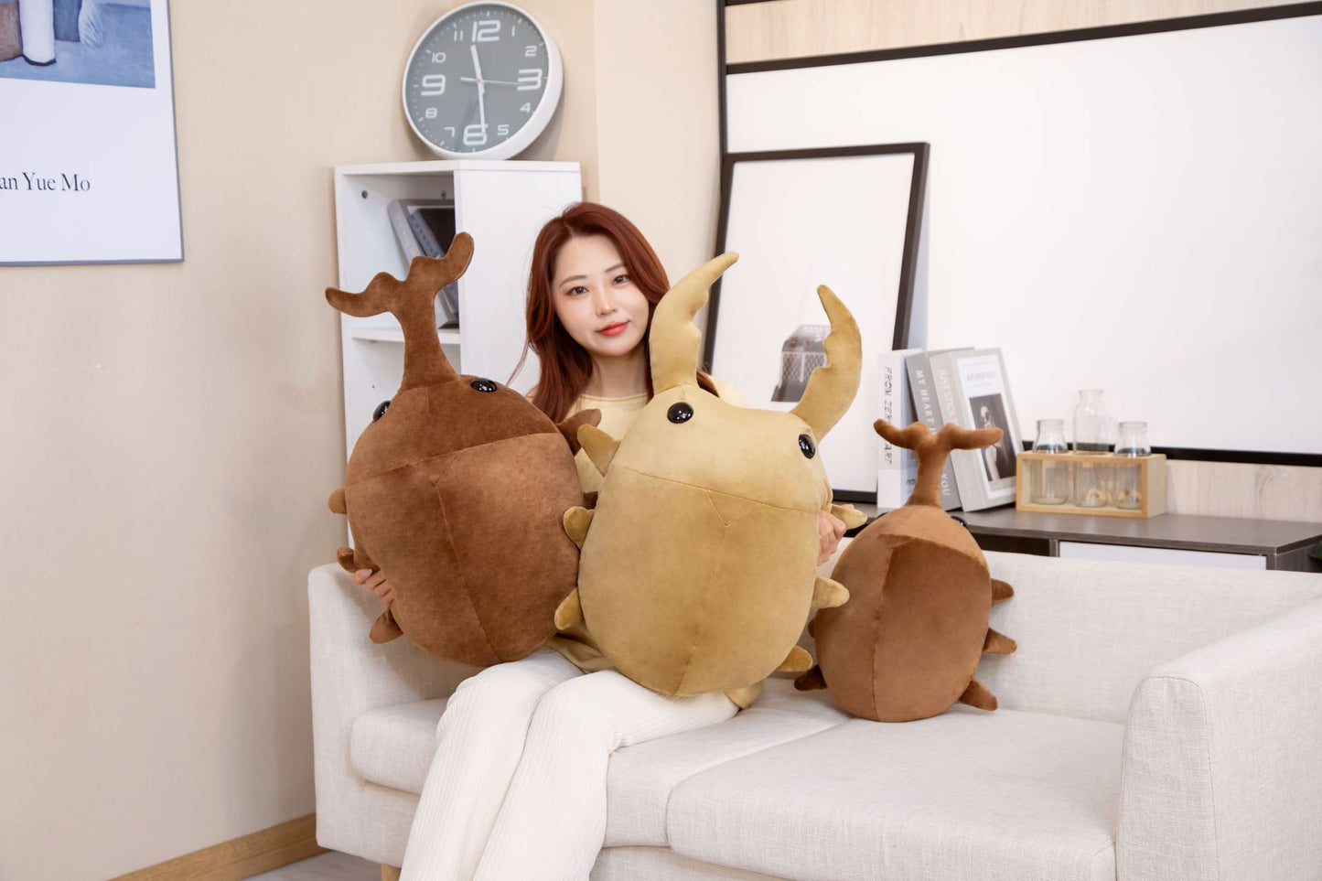 Insect Series Plush Toy Pillow Bug Japanese Rhinoceros Beetle Giraffe Shovel Large Doll