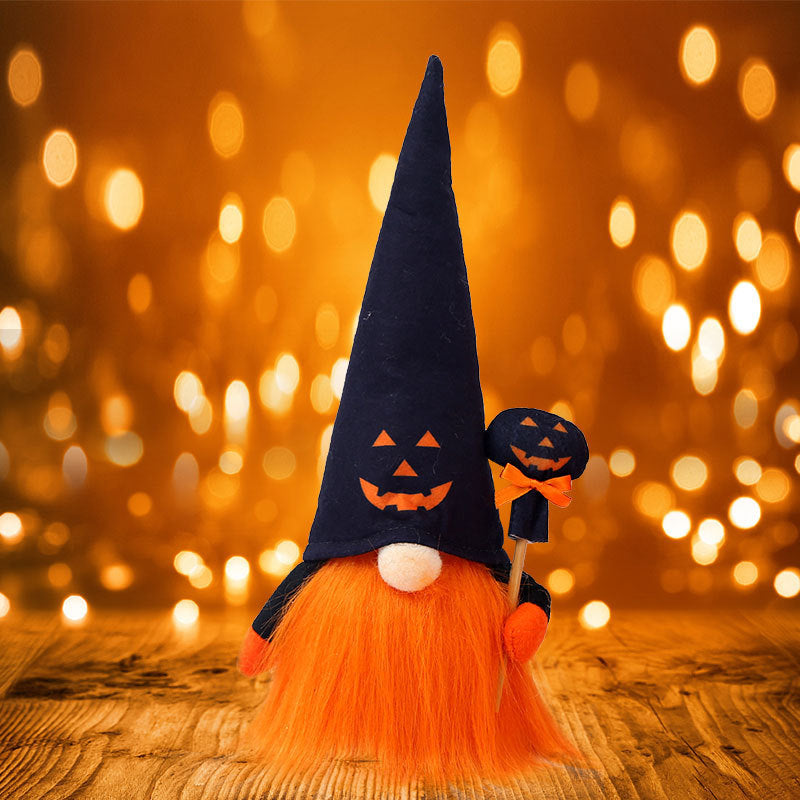 light-Up Jack-o'-Lantern Gnome Duo