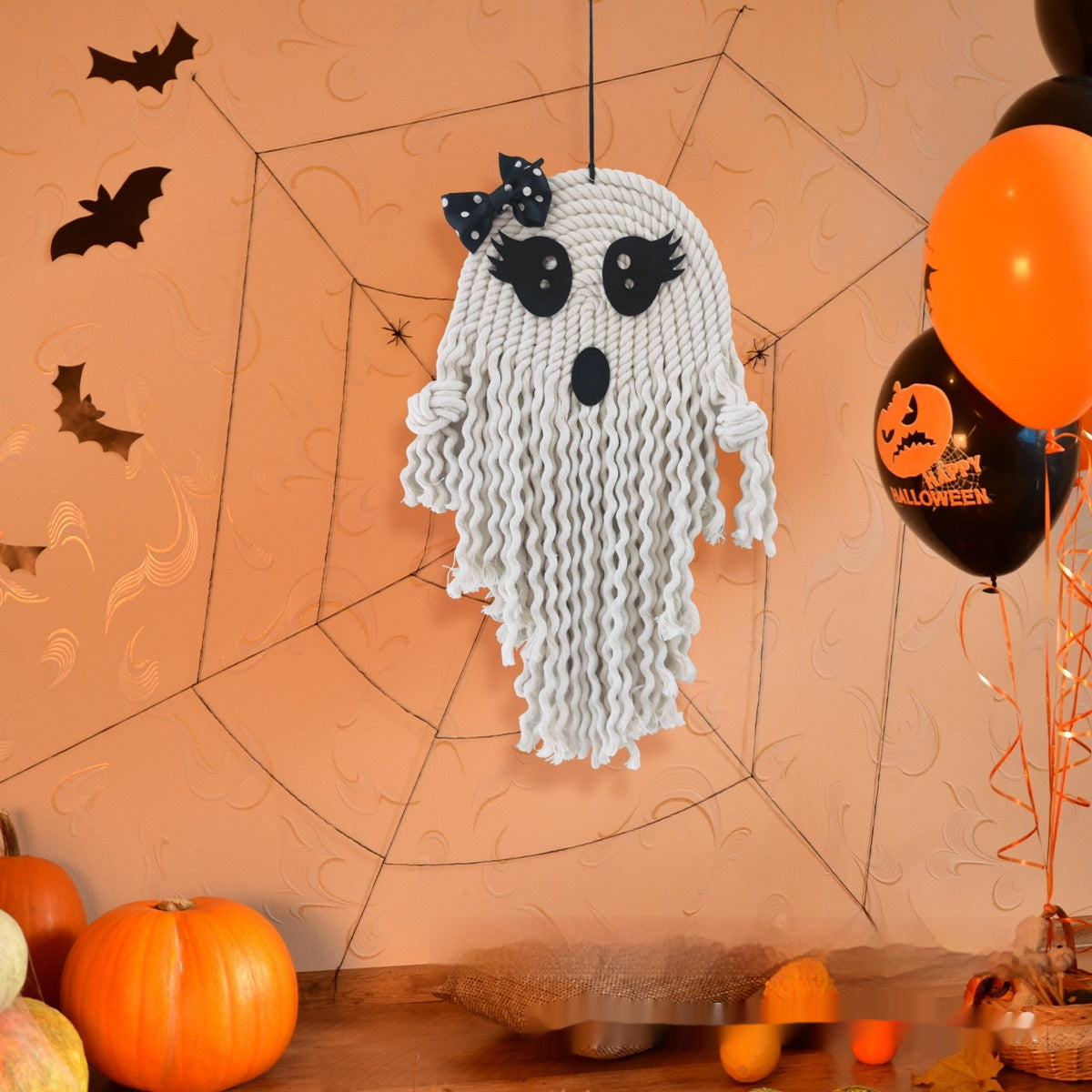 Cute White Ghost Pendant | Unique Halloween Decoration & Gift