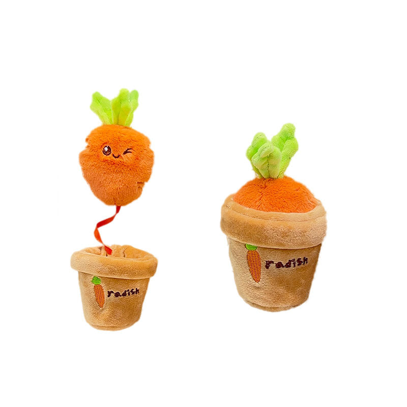 Carrot Radish Plush Keychain - fuzzzz