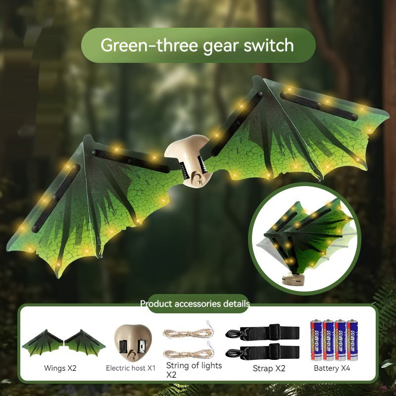Ailes de dinosaure électrique effet sonore elfe Halloween