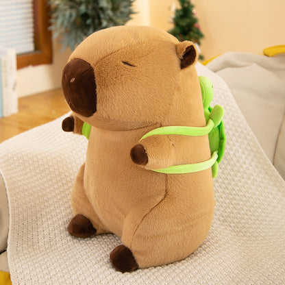 Charming Capybara Plush Toy with Turtle Backpack - Various Sizes | Exclusive Designs