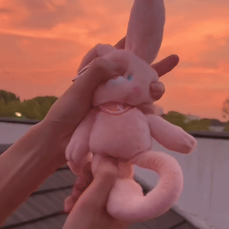 Rabbit with Retractable Ears and Legs Magical Bunny Plush