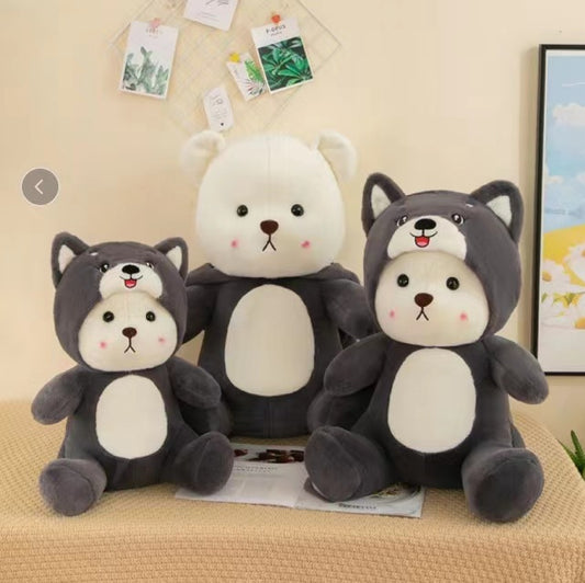Huggable Bear Plush with Interchangeable Hats