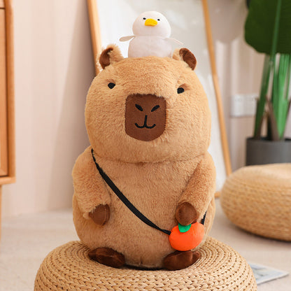 Unique Capybara Plush Toy - Standing and Lying Options Adorable Capybara Plush Toys - Lucky Orange Included | Exclusive Designs