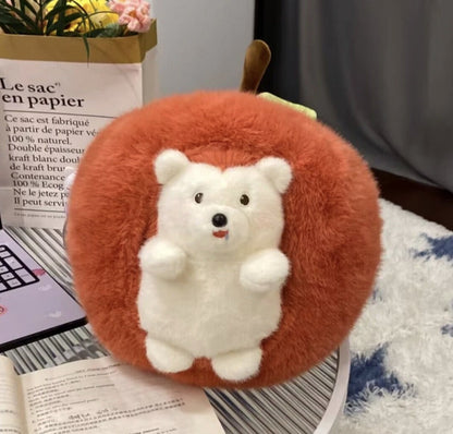 Hidden Hedgehog in Apple - Cute Surprise Plush Toy Gift