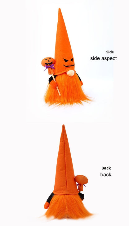 light-Up Jack-o'-Lantern Gnome Duo
