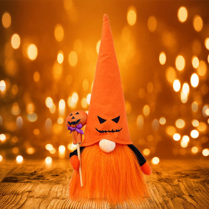 light-Up Jack-o'-Lantern Gnome Duo
